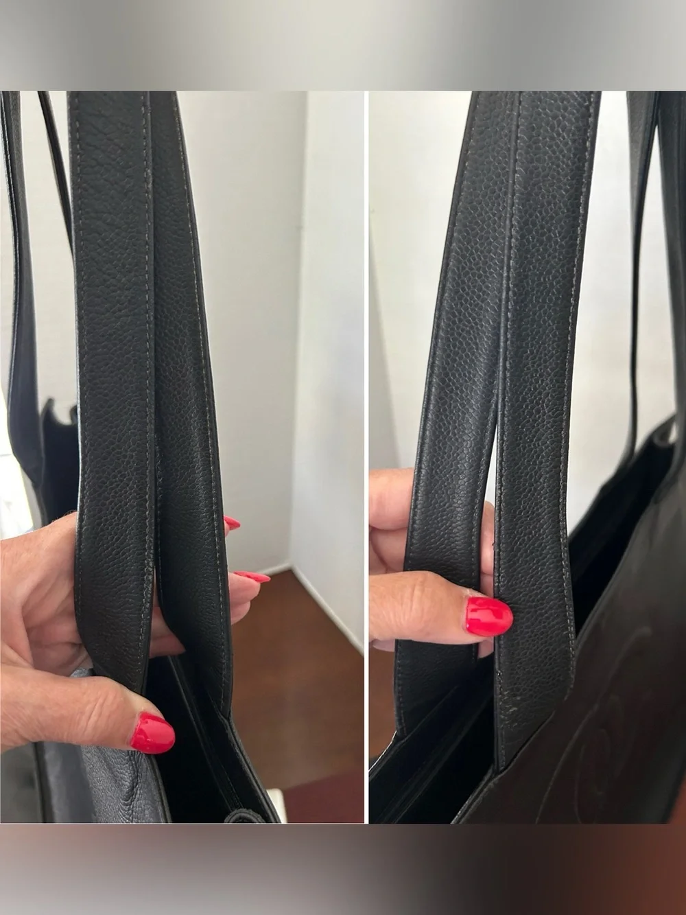 CHANEL Black Caviar Leather CC Tote
